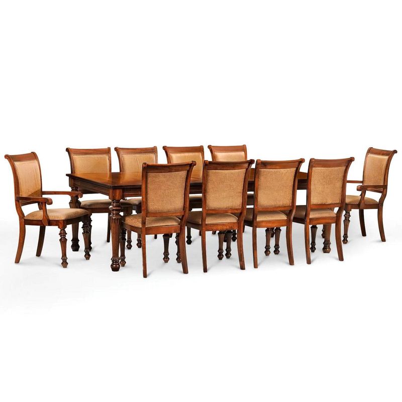 CIC - Juego de Comedor New Carrera 8 Sillas Mesa Rectangular 120x78,2 x200 cm Café