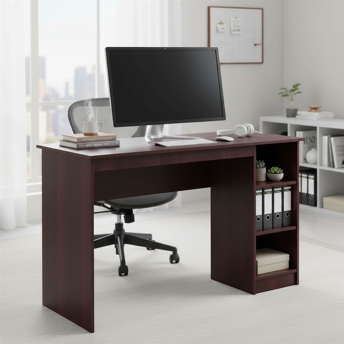 CIC - Escritorio 123x53x80 cm melamina chocolate