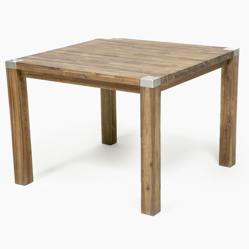 GRUPO LINK - Juego de Comedor de Terraza Rio 4 Personas Café