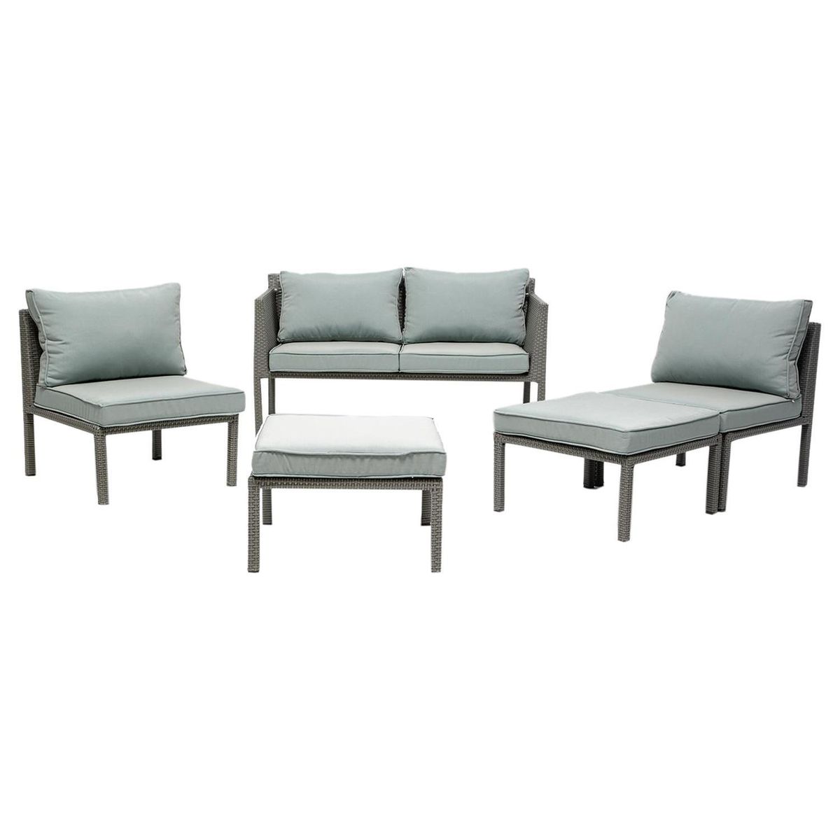 GRUPO LINK - Juego de Living de Terraza Tobago 4 Personas Gris