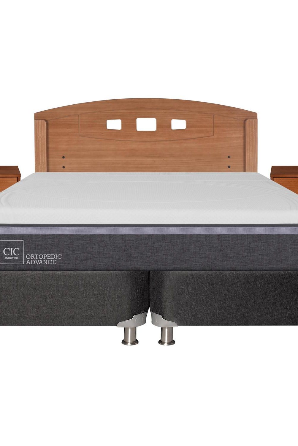 CIC - Box spring ortopedic advance b5 black 2 plazas + muebles