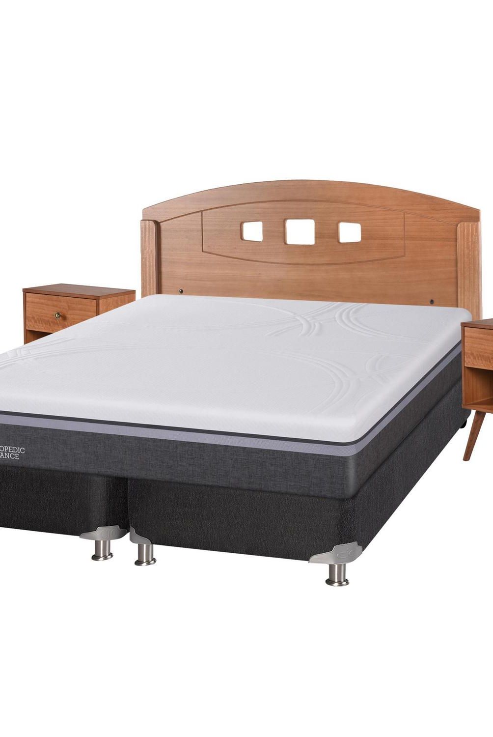 CIC - Box spring ortopedic advance b5 black 2 plazas + muebles