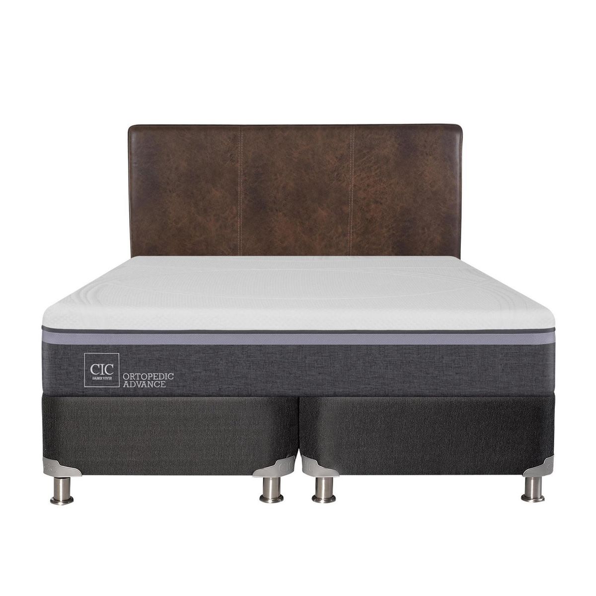 CIC - Box spring ortopedic advance b5 black king + respaldo