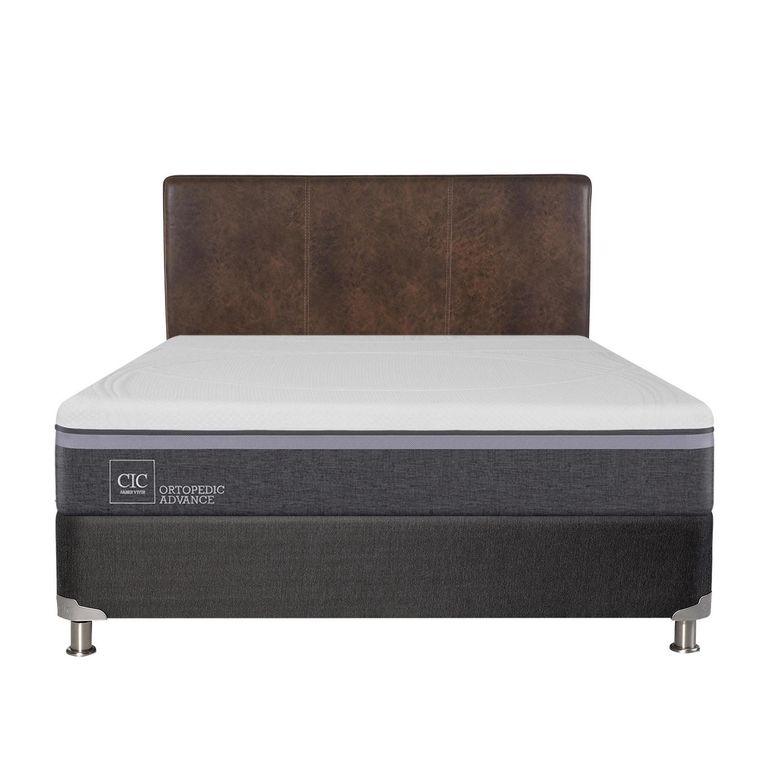 CIC Box Spring Ortopedic Advance B5 Black 2 Plazas + Respaldo
