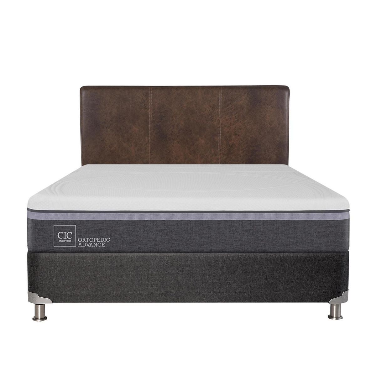 CIC - Box Spring Ortopedic Advance B5 Black 2 Plazas + Respaldo