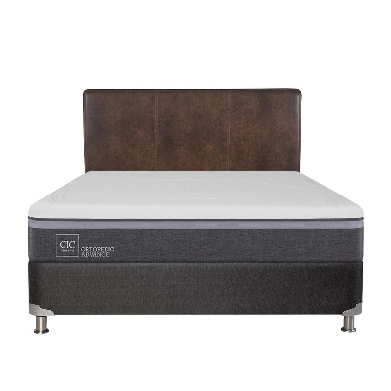 CIC - Box spring ortopedic advance b5 black 2 plazas + respaldo