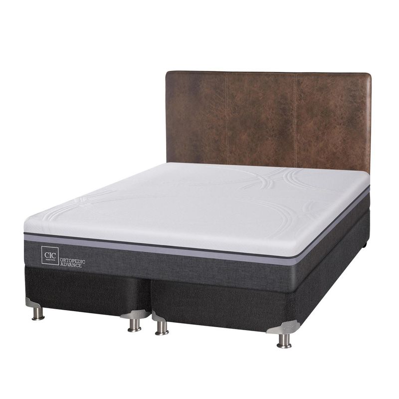 CIC - Box spring ortopedic advance b5 black 2 plazas + respaldo