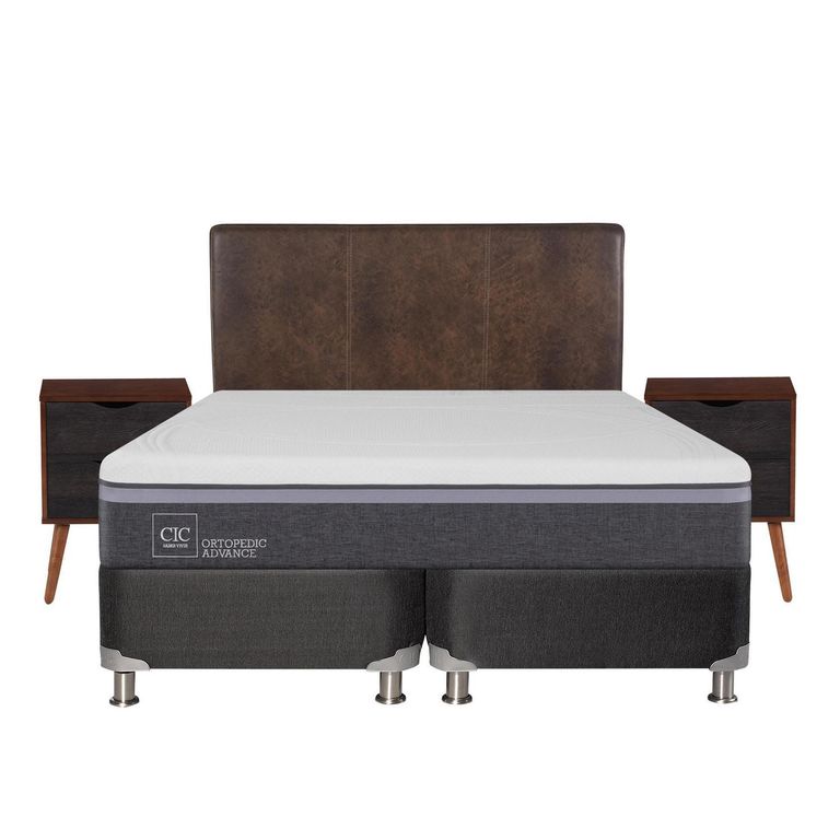 CIC Box Spring Ortopedic Advance B5 Black King + Muebles