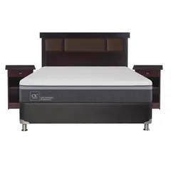 CIC - Box spring ortopedic advance b5 black 2 plazas + muebles