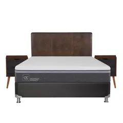 CIC - Box spring ortopedic advance b5 black 2 plazas + muebles
