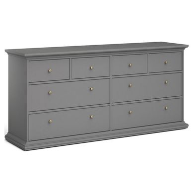 Cmoda Paris 8 cajones 183x48x87 cm gris