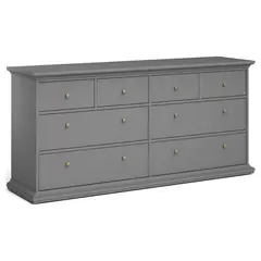 TVILUM - Cómoda 8 Cajón(es) Paris 183x87x48 cm Gris