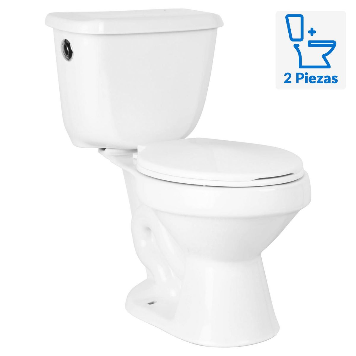 Sanitario Two piece Dual 30,5 cm 6 Litros Caburga Blanco, marca FANALOZA - Foto Principal