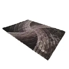 JUST HOME COLLECTION - Alfombra Shaggy 3D 160x230 cm Gris
