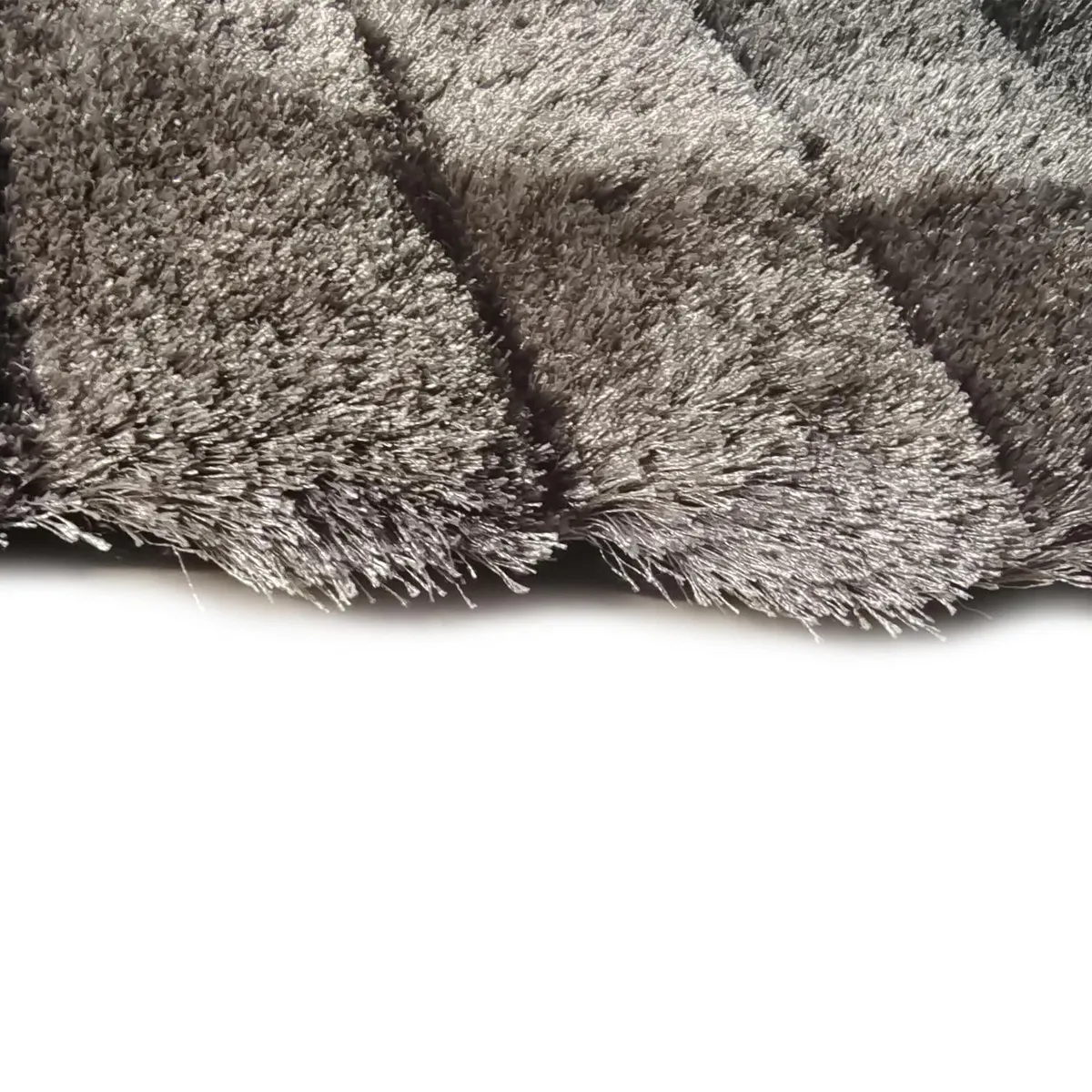 JUST HOME COLLECTION - Alfombra Shaggy 3D 160x230 cm Poliéster Gris