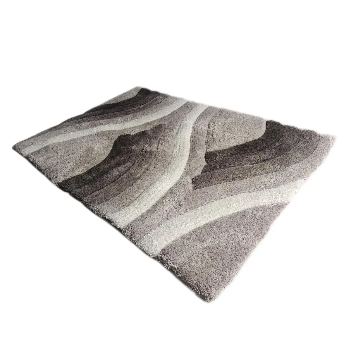 JUST HOME COLLECTION - Tapete Onda 3D 60x110 cm Poliéster Gris