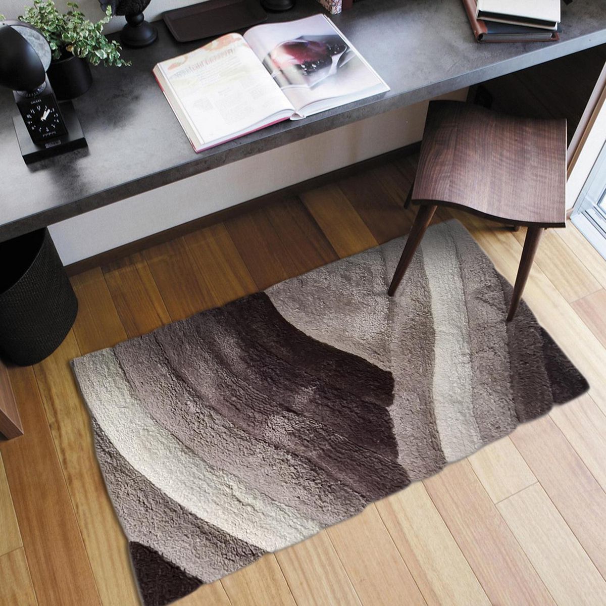 JUST HOME COLLECTION - Tapete Onda 3D 120x170 cm Poliéster Gris