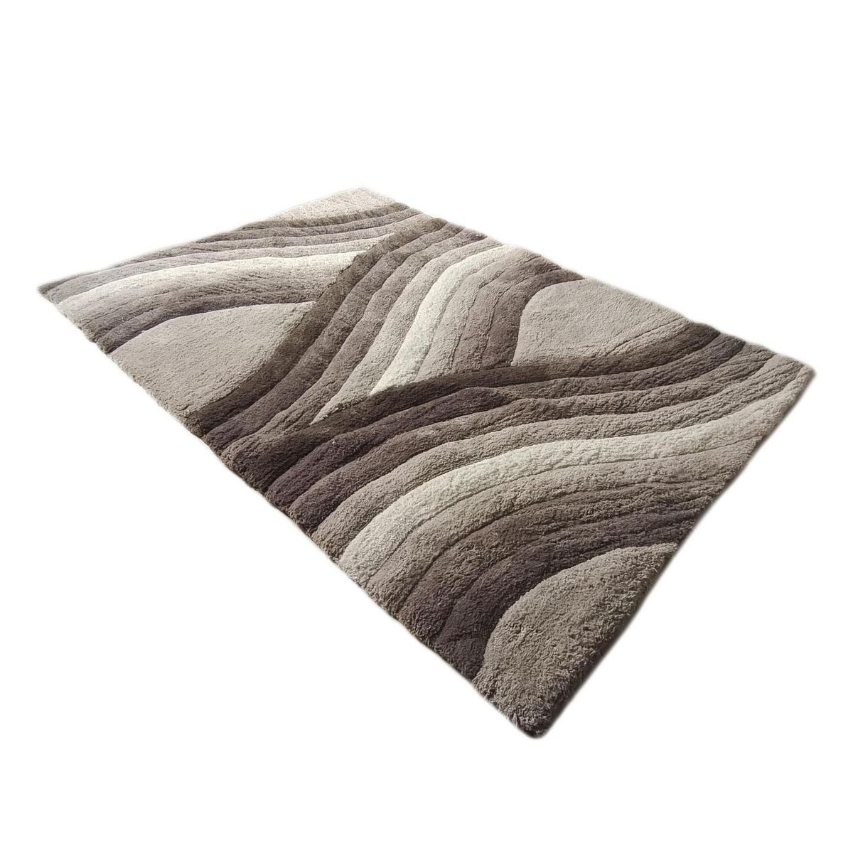 JUST HOME COLLECTION - Tapete Onda 3D 160x230 cm Poliéster Gris