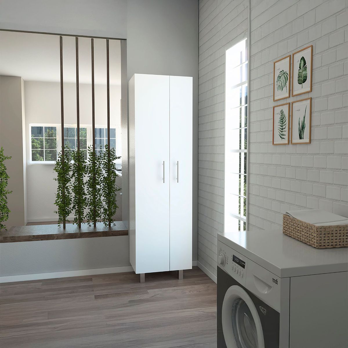 TUHOME - Mueble Aseo Nala 1 Cajón Blanco