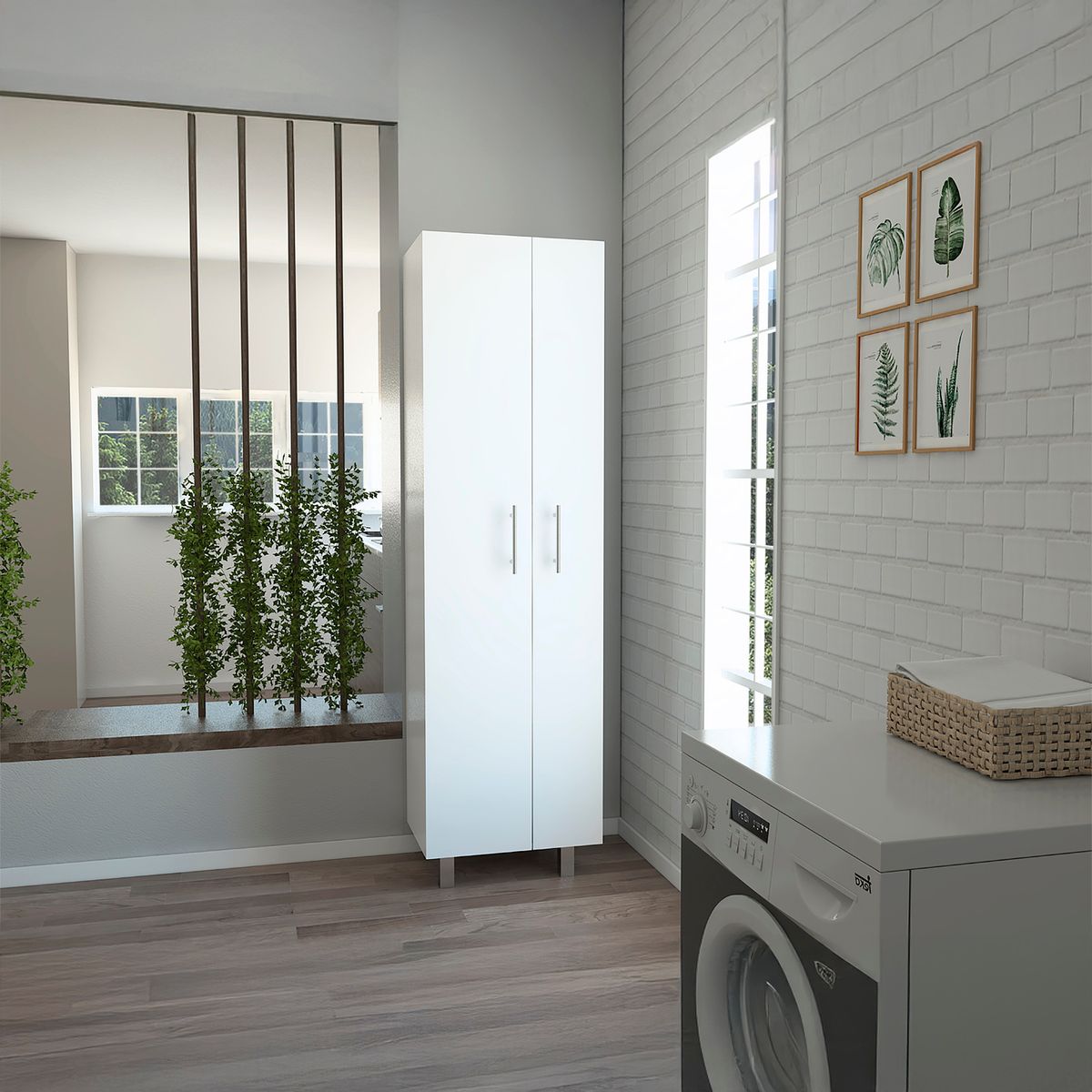 TUHOME - Mueble Aseo Nala 1 Cajón Blanco