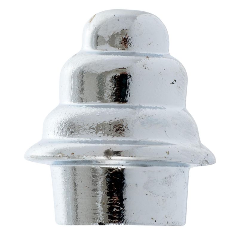 METALHSA - Tope para tubo de cortina 12 mm 2 unidades cromado