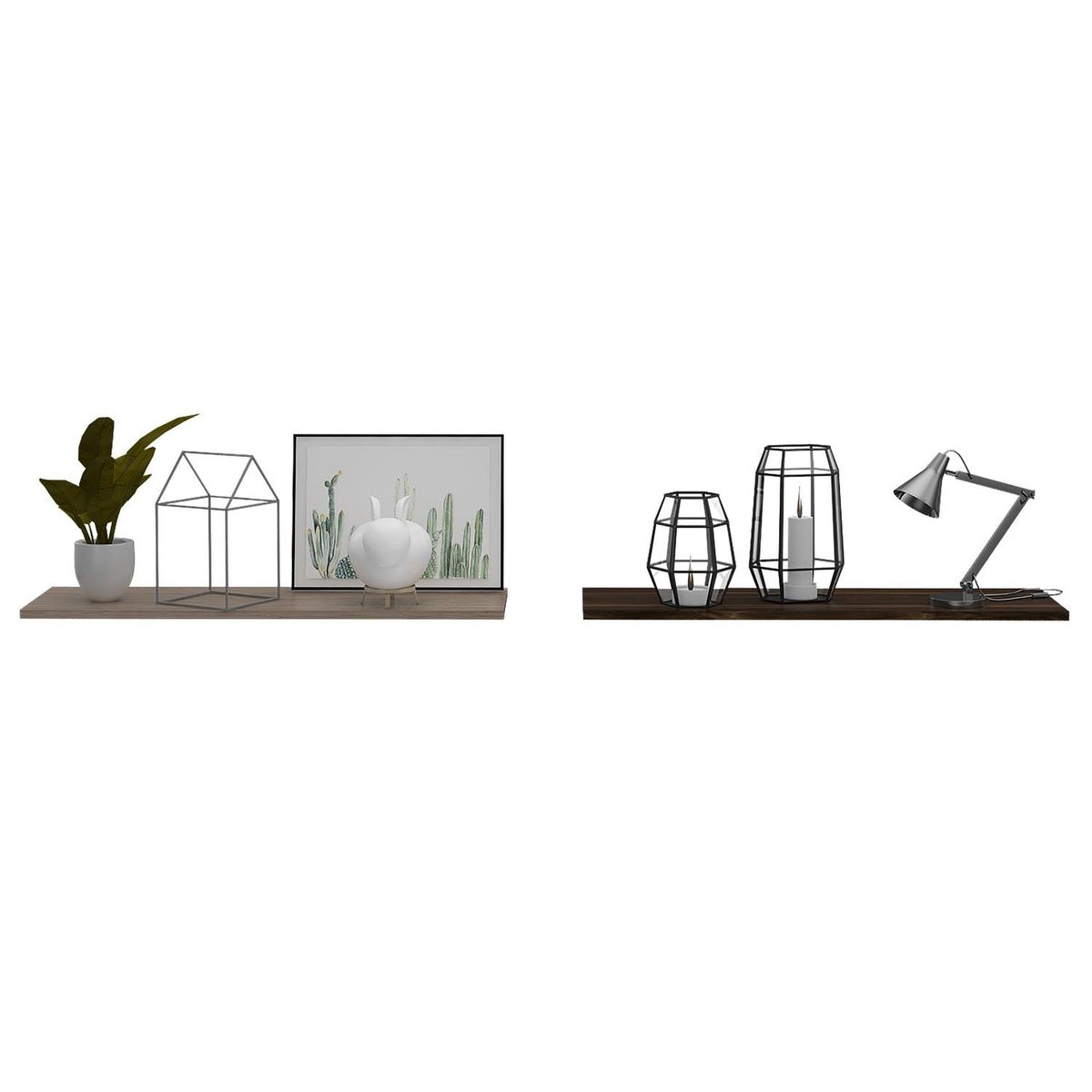 TUHOME - Repisa Wall Z-160 Melamina 1 Nivel(es) 160x1.5x25 cm Habano/Miel