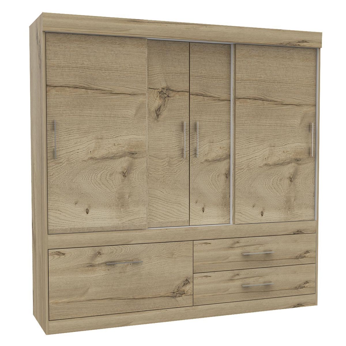 TUHOME - Clóset Allegro 4 Puerta(s) 2 Cajón(es) 3 Repisa(s) 180x180x48.5 cm Blanco