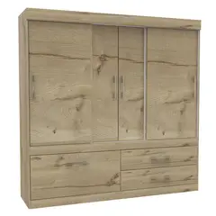 TUHOME - Clóset Allegro 4 Puerta(s) 3 Repisa(s) 180x180x48.5 cm Blanco