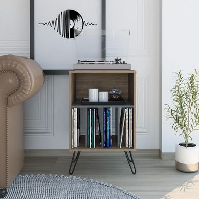 Mueble funcional 50x80x45 cm miel/plomo