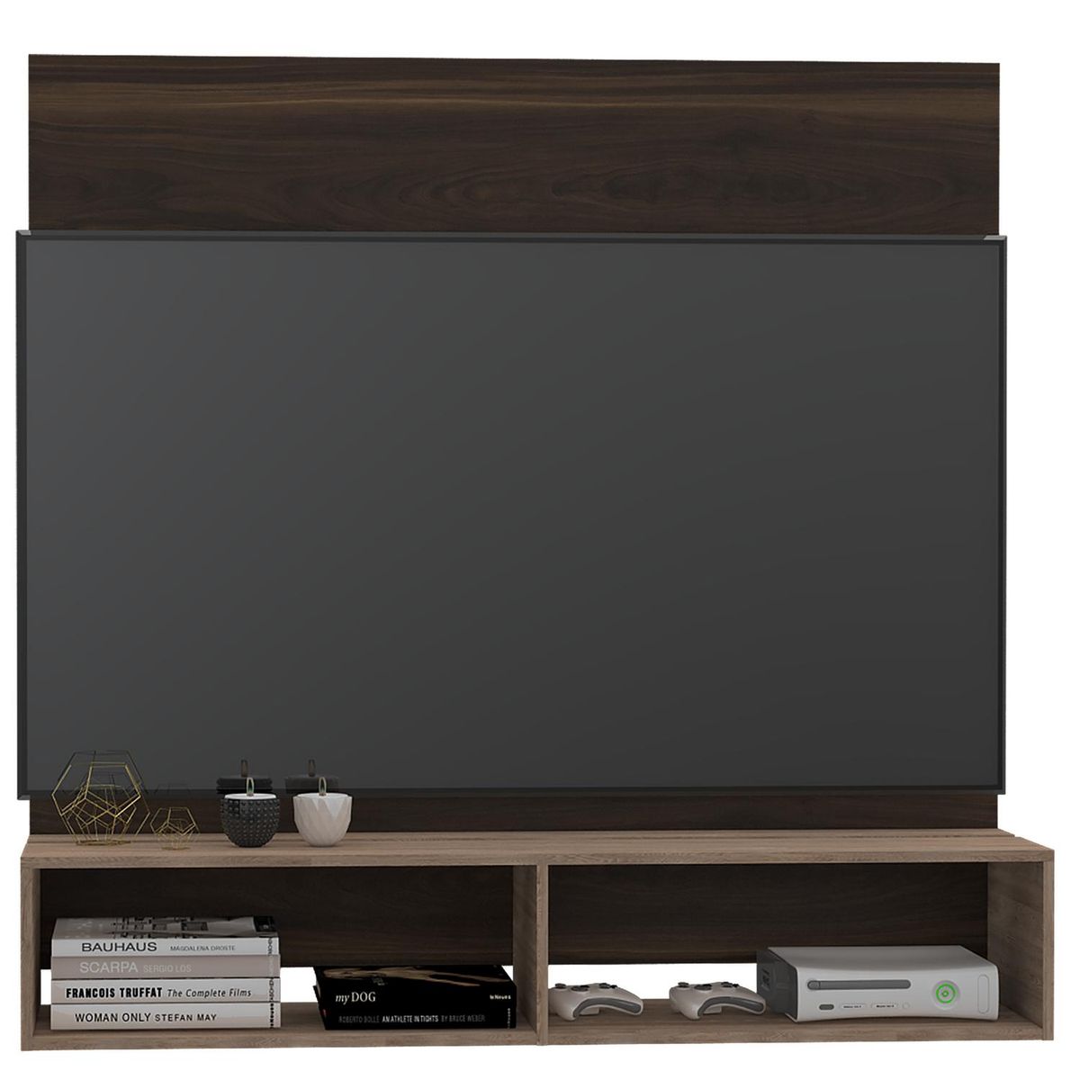TUHOME - Panel TV 60" 137x134x33 cm habano/miel
