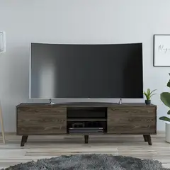 TUHOME - Rack TV 80" 180x52x35 cm coñac