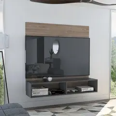 TUHOME - Panel TV 60" 137x134x33 cm miel/plomo