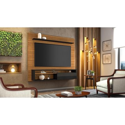 Imagen 2 del producto Panel tv 60"" natural negro mdp 160x160x33 cm