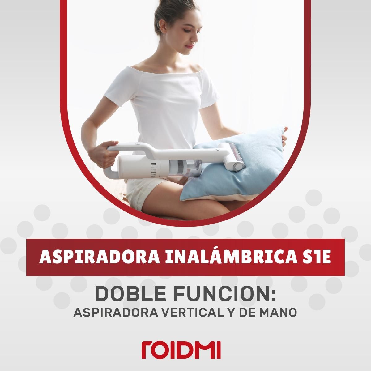 ROIDMI - Aspiradora Inalámbrica Vertical 300 W 1 Litros S1E