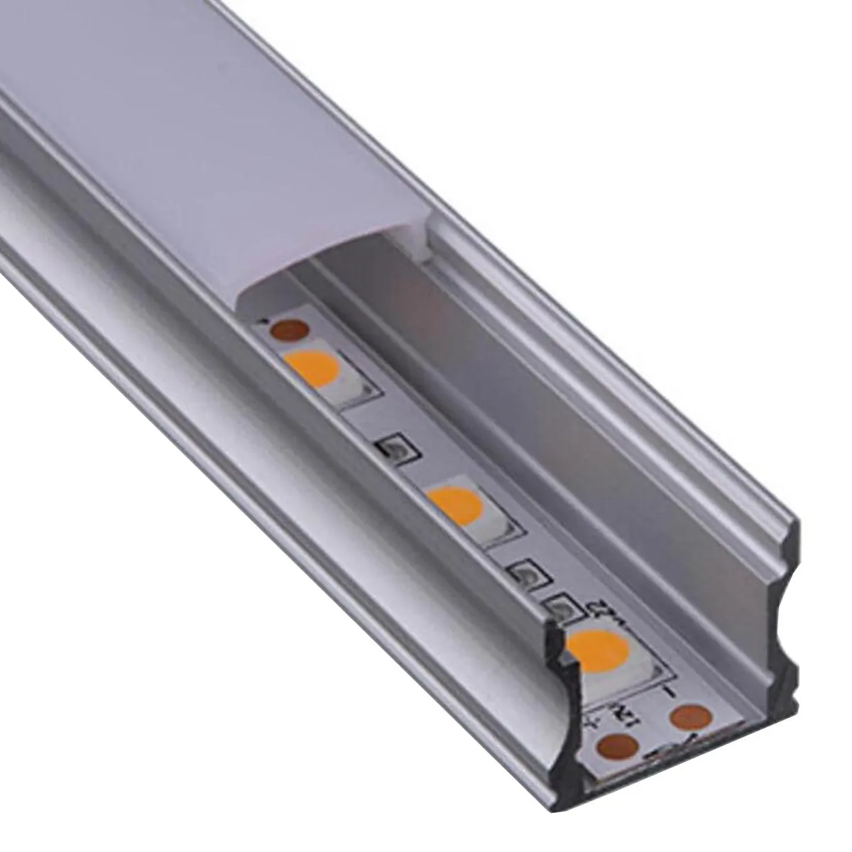 DEMASLED - Perfil de aluminio plano para cintas led 2 metros