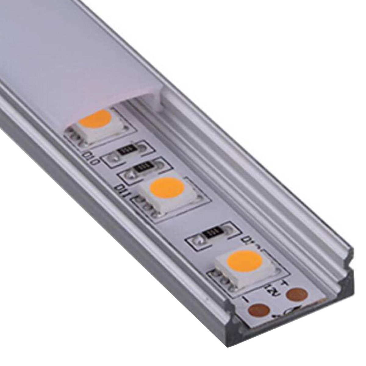 DEMASLED - Perfil de aluminio plano para cintas led 2 metros