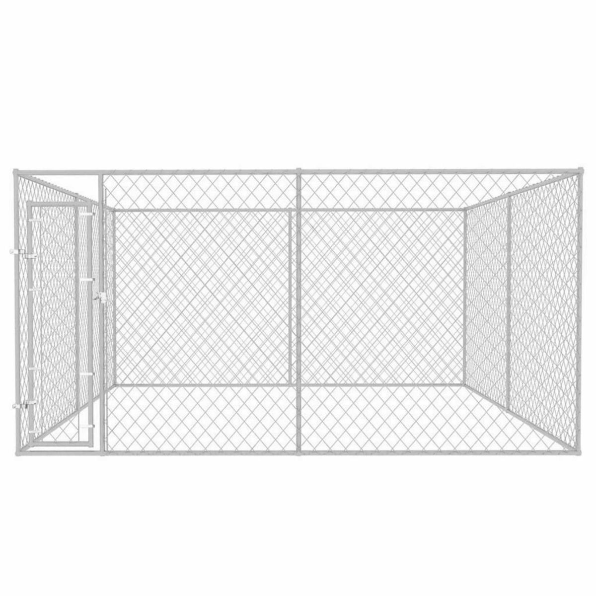 NORTHWEST - Canil para Perro 180x300x300 cm Plateado