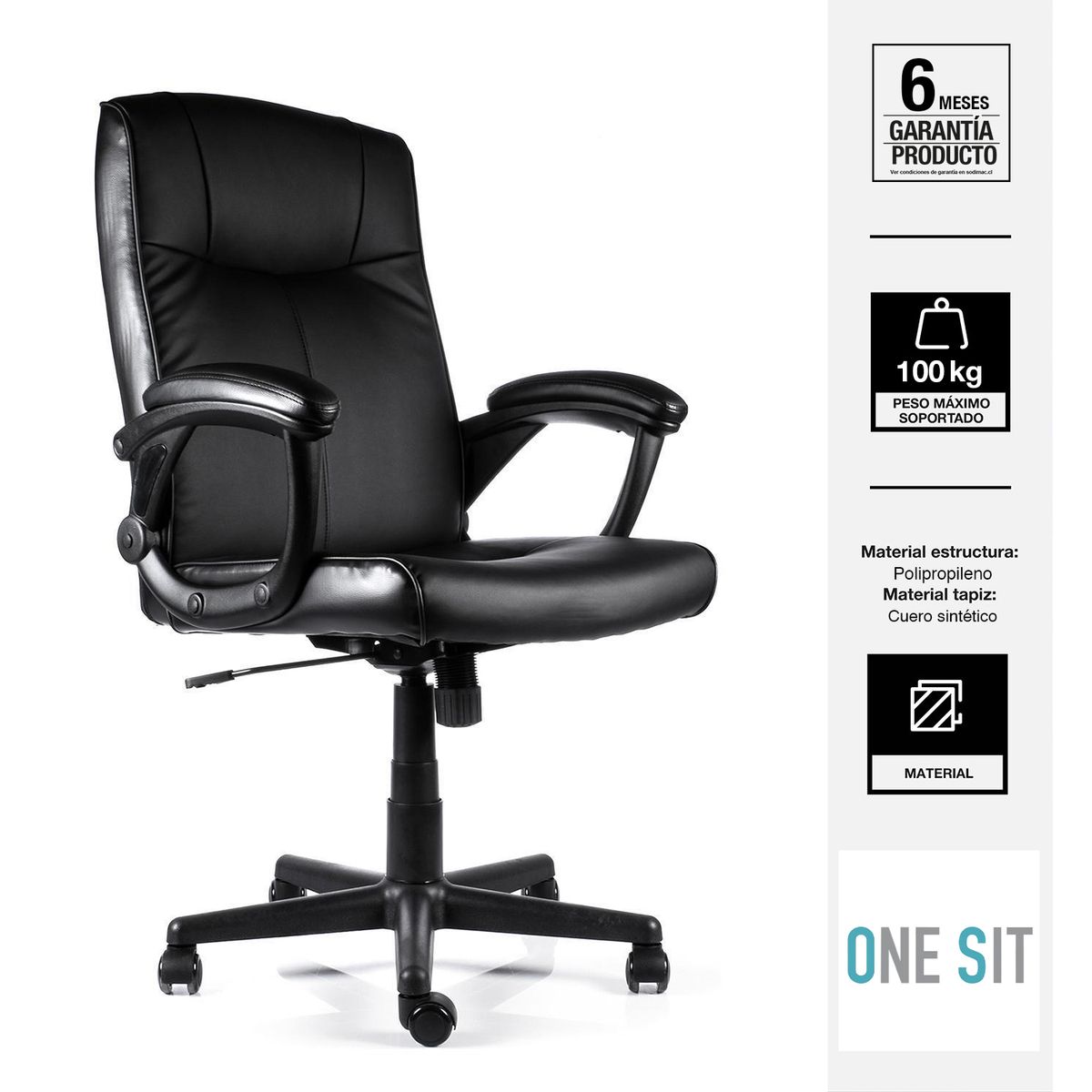 ONE SIT - Silla Escritorio Ejecutiva Vitto Negro