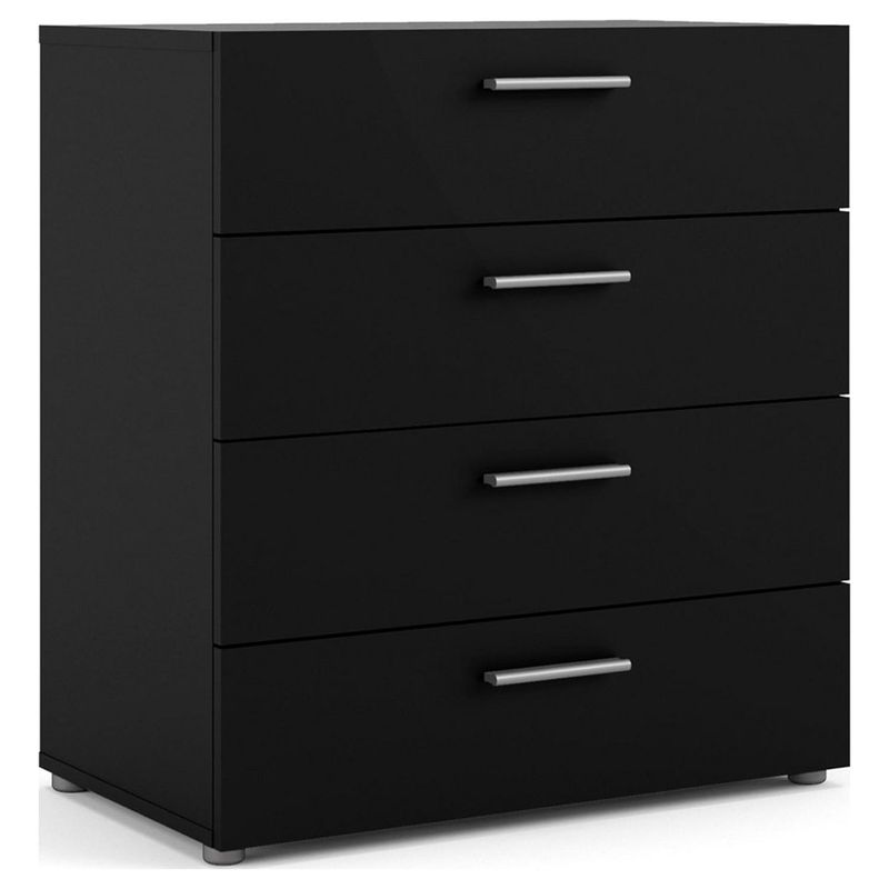 TVILUM - Cómoda 4 Cajón(es) Pepe 80x68x40 cm Negro