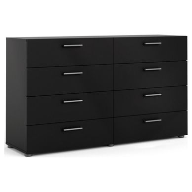 Cmoda Pepe 8 cajones 140x40x82 cm negro