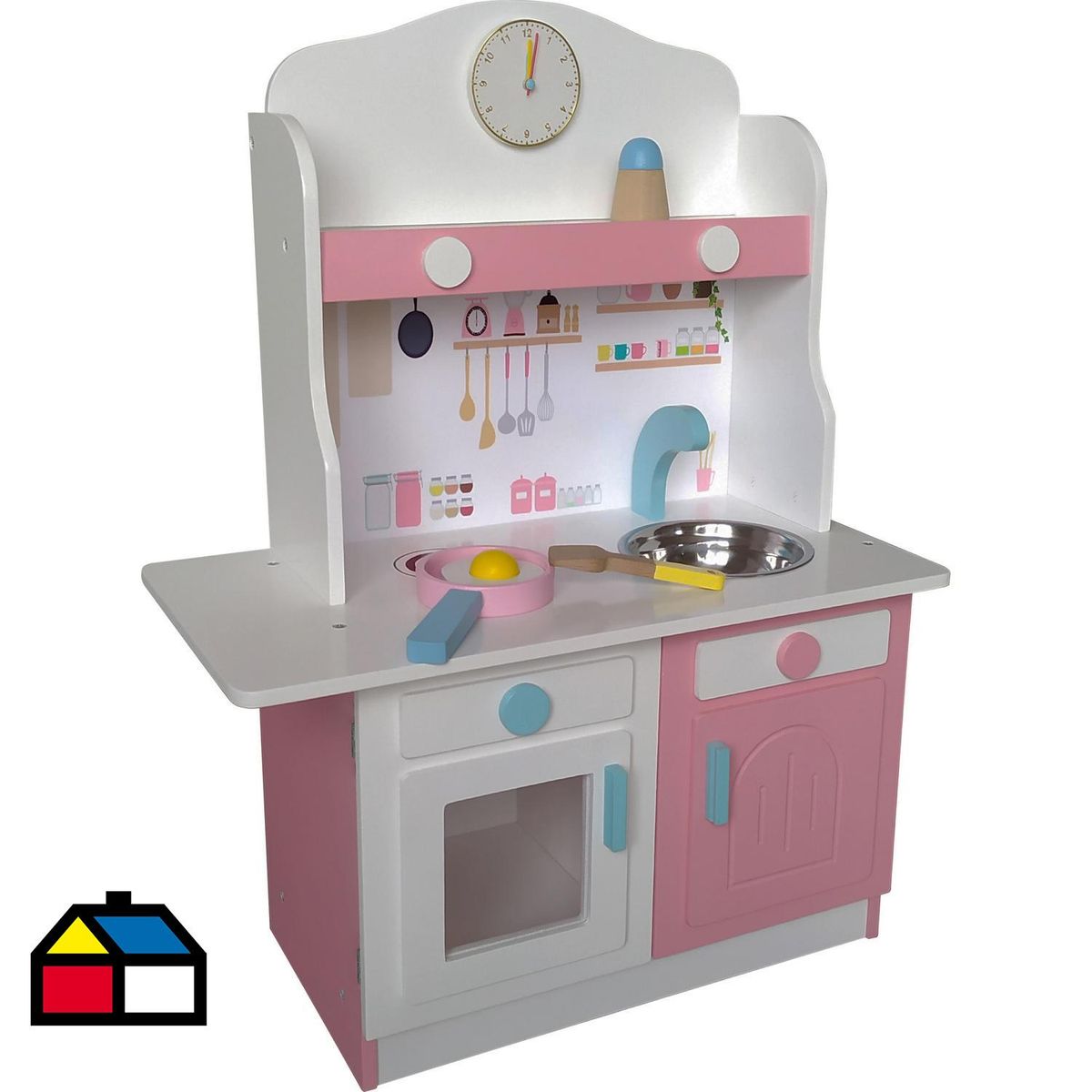 GAME POWER - Cocina madera con accesorios blanco