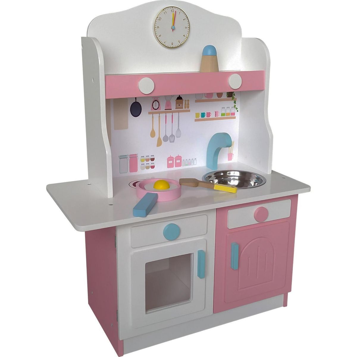 GAME POWER - Cocina madera con accesorios blanco