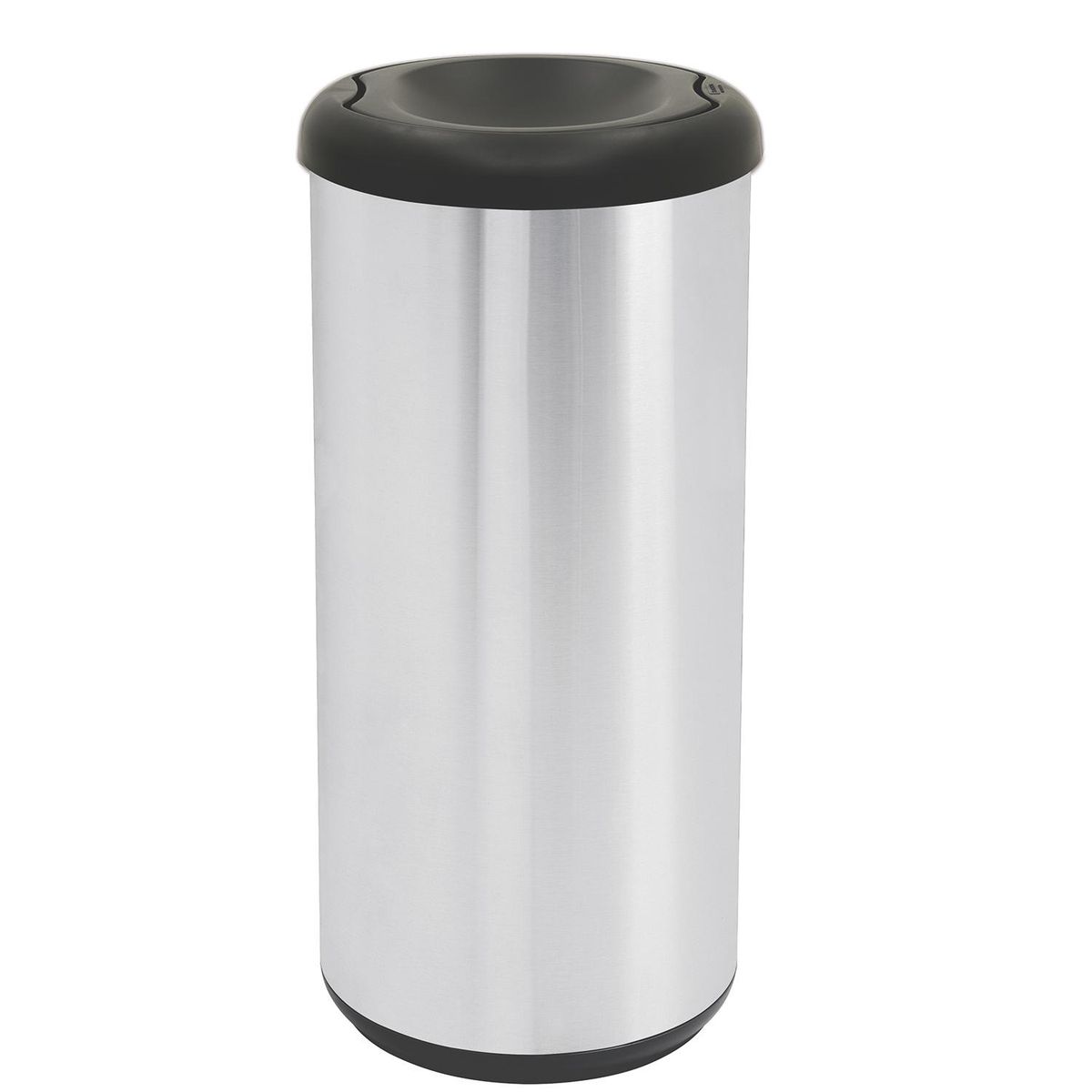 TRAMONTINA - Basurero 40 Litros Acero Inoxidable Gris/negro