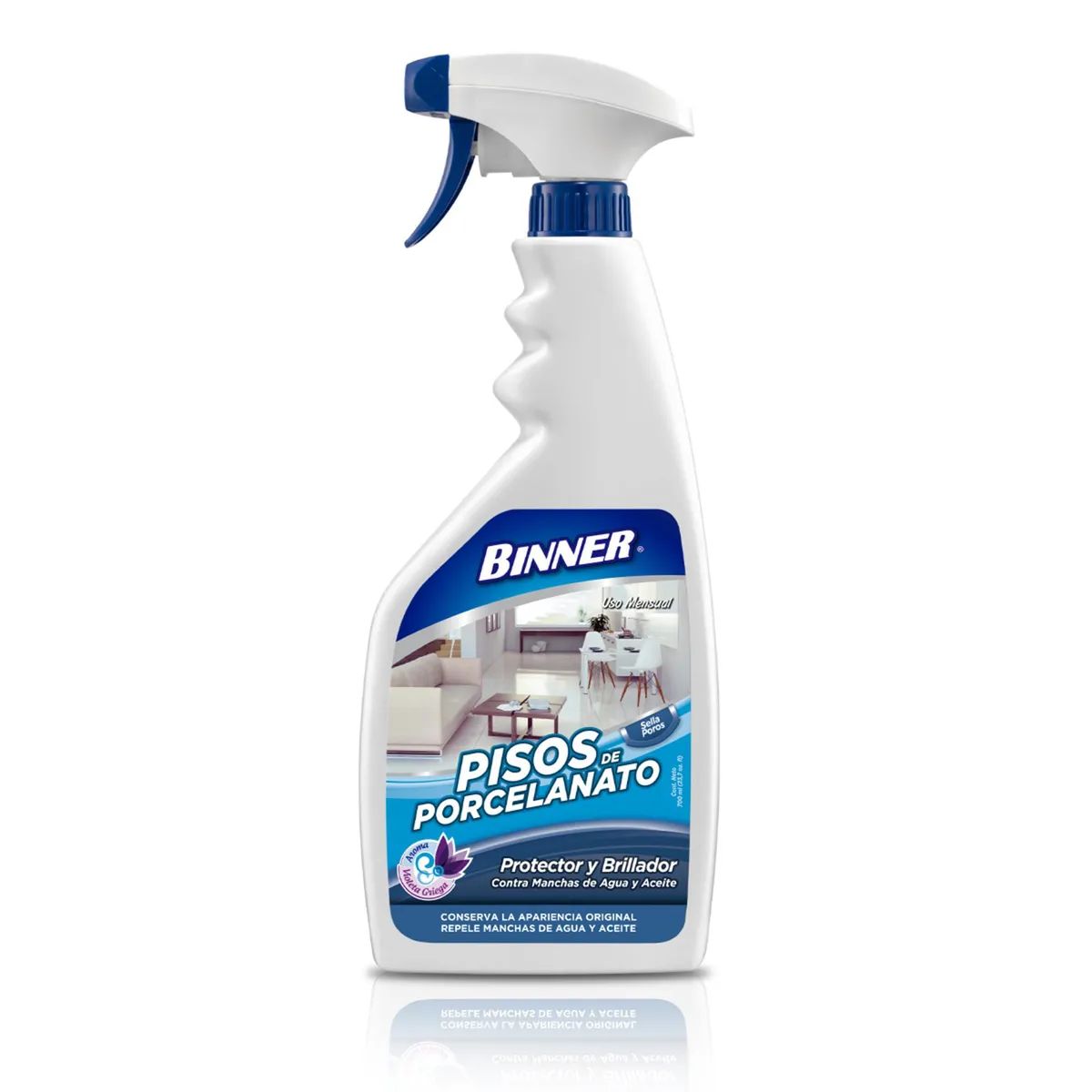 BINNER - Abrillantador Binner Porcelanato 700 ml Hidro-óleo Repelente Pisos
