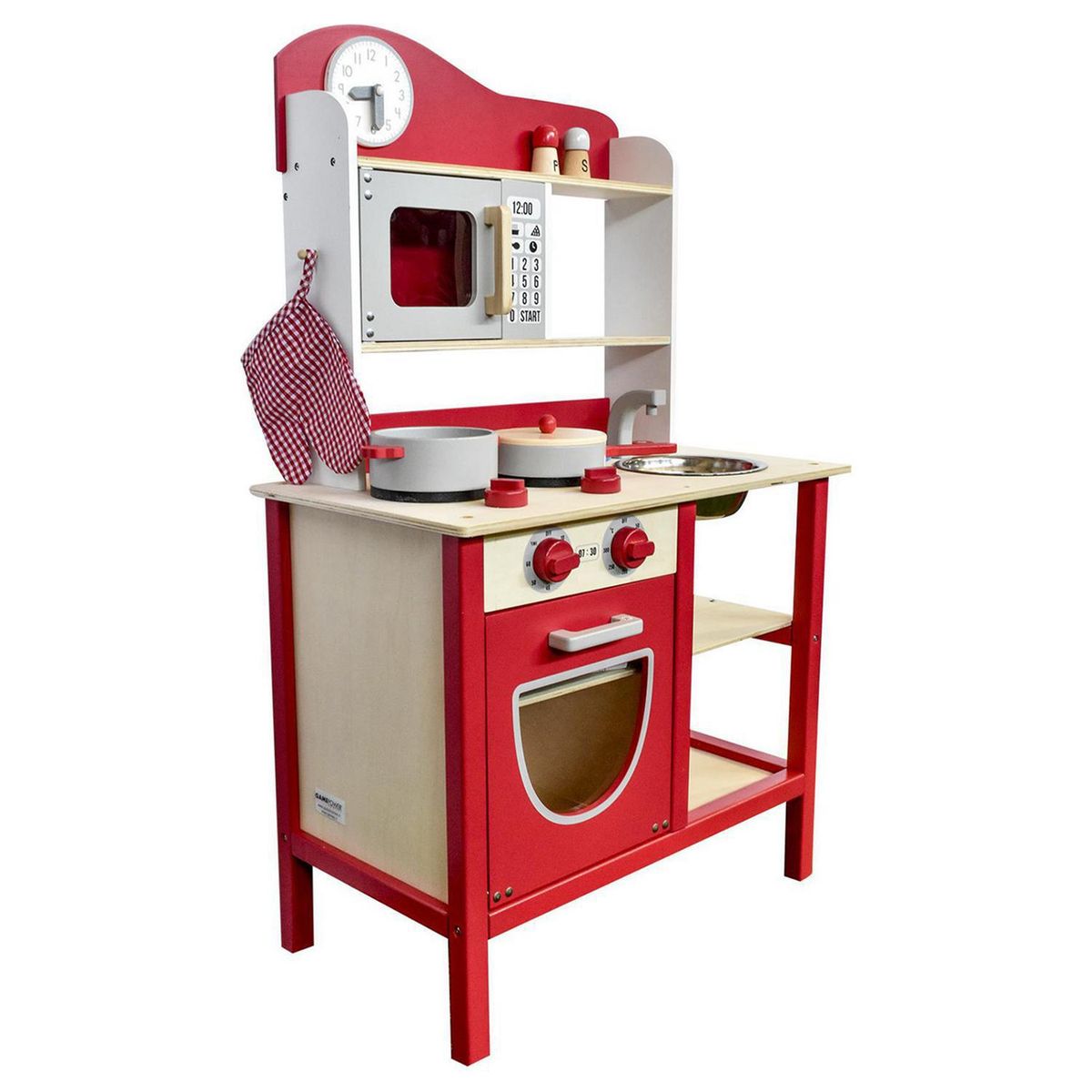 GAME POWER - Cocina madera con accesorios rojo