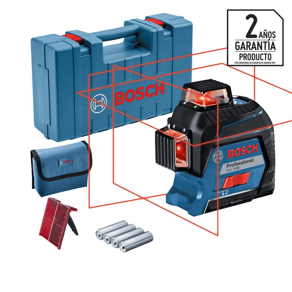 BOSCH - Nivel láser Bosch GLL 3-80 360° 80 metros en maletín