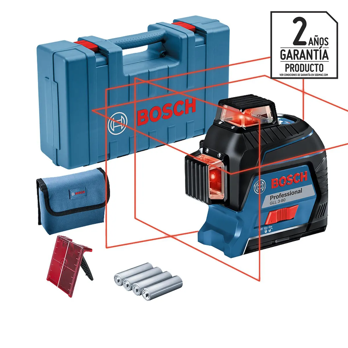 BOSCH - Nivel láser Bosch GLL 3-80 360° 80 metros en maletín
