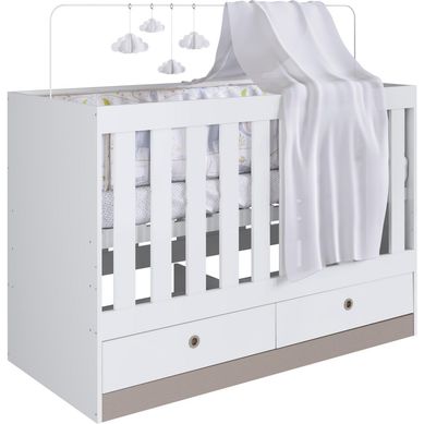 Cuna 3 en 1 63x92x133 cm blanca