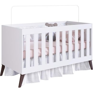 Cuna con altura regulable 64x107x133 cm blanca