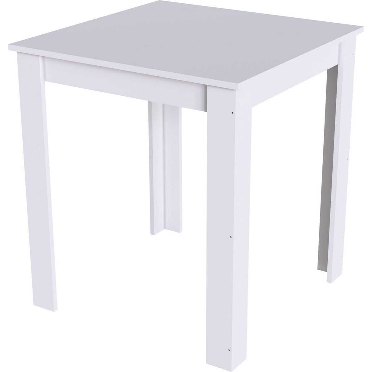 BE DESIGN - Juego de Comedor Amalfi 4 Sillas Mesa Cuadrada 67,8x75x67,8 cm Blanco